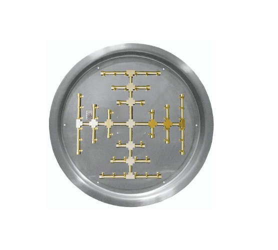 Round Drop-In Fire Pits With Pro Series Brass Snowflake Burners