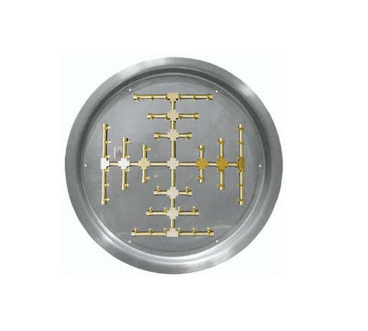 Round Drop-In Fire Pits With Pro Series Brass Snowflake Burners