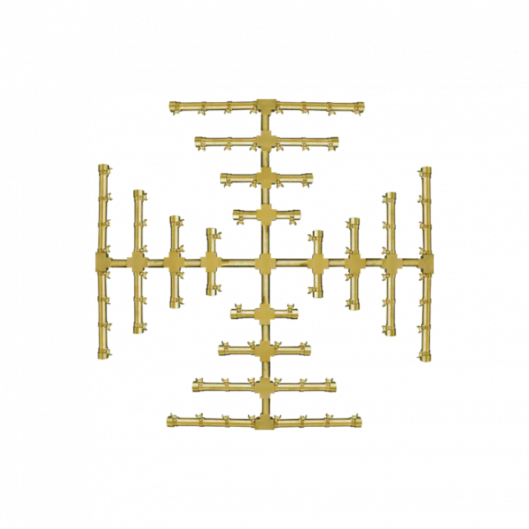 Pro Series Brass Snowflake Fire Pit Burners