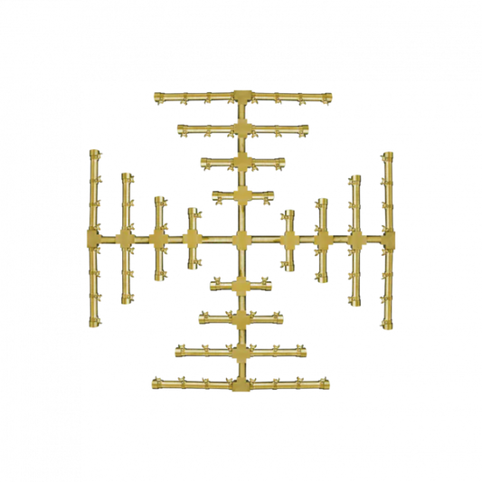 Pro Series Brass Snowflake Fire Pit Burners