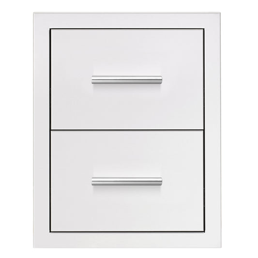 17" Double Drawer with MASONRY Frame Return