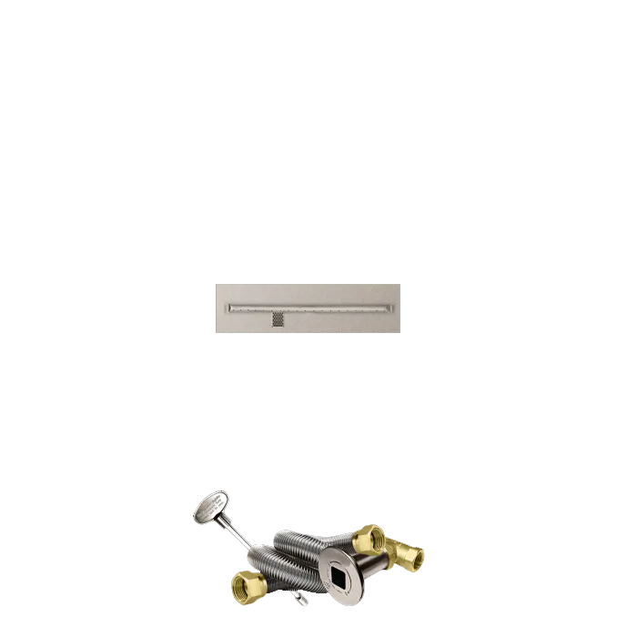 Linear Flat Fire Pits With Stainless Steel T Burners