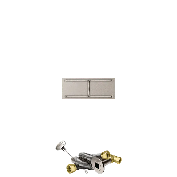 Linear Flat Fire Pits With Stainless Steel H Burners