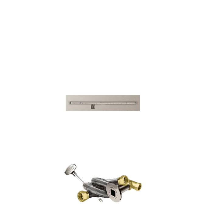 Linear Flat Fire Pits With Stainless Steel T Burners