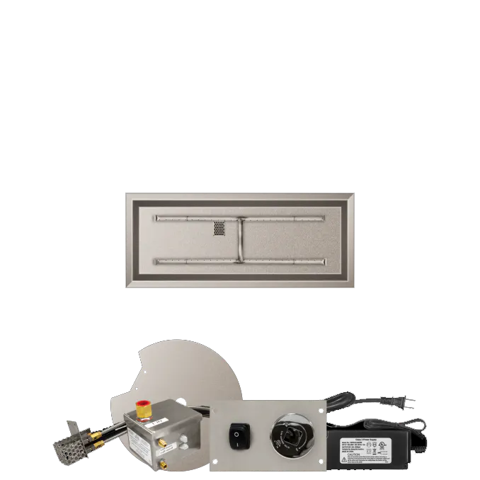 Linear Drop-In Fire Pits With Stainless H Steel Burners