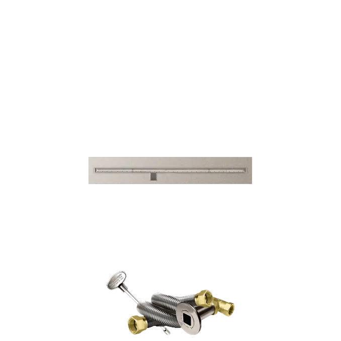 Linear Flat Fire Pits With Stainless Steel T Burners