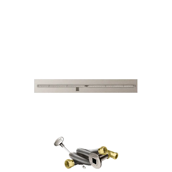 Linear Flat Fire Pits With Stainless Steel T Burners