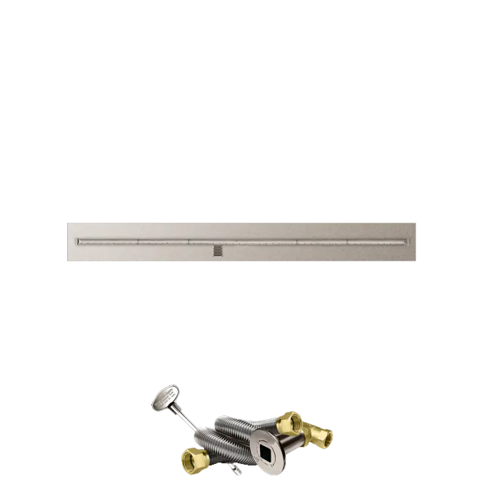 Linear Flat Fire Pits With Stainless Steel T Burners