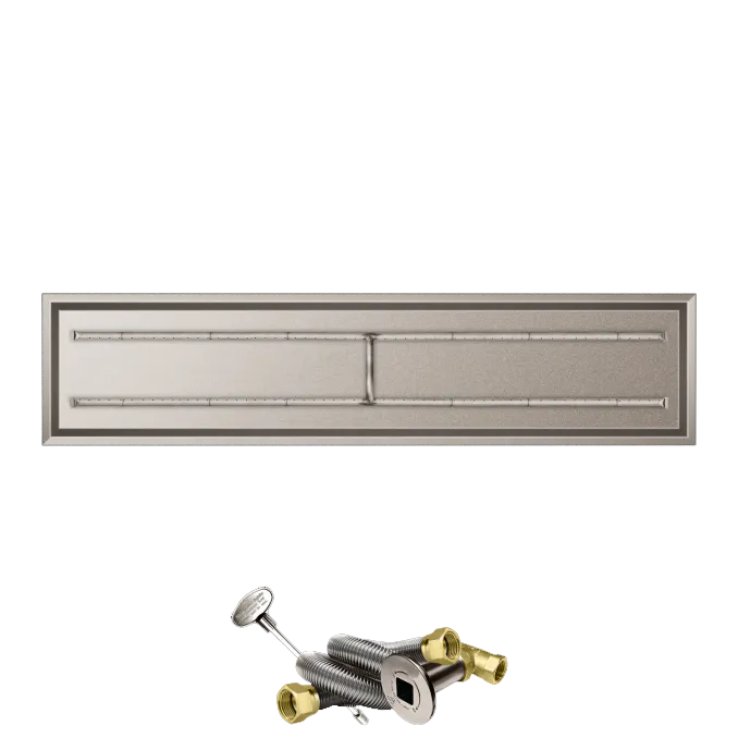 Linear Drop-In Fire Pits With Stainless H Steel Burners