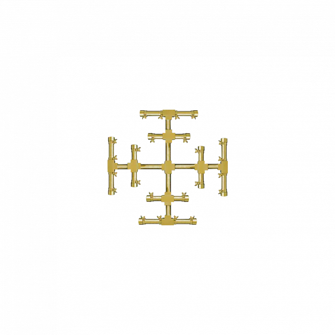 Pro Series Brass Snowflake Fire Pit Burners