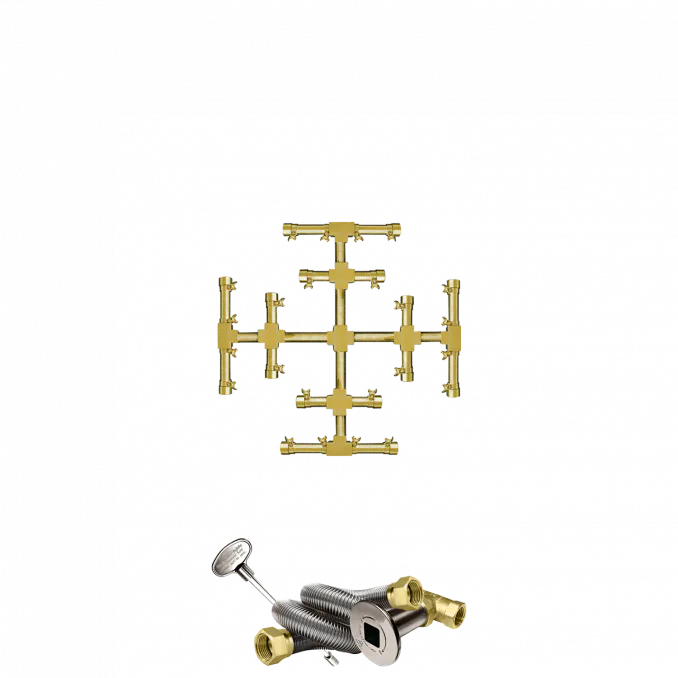 Pro Series Brass Snowflake Fire Pit Burners