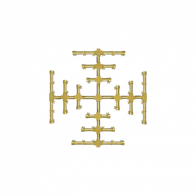 Pro Series Brass Snowflake Fire Pit Burners