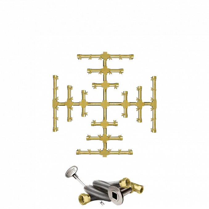 Pro Series Brass Snowflake Fire Pit Burners