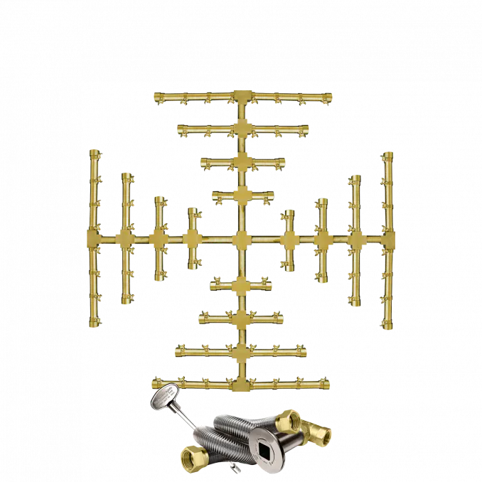 Pro Series Brass Snowflake Fire Pit Burners