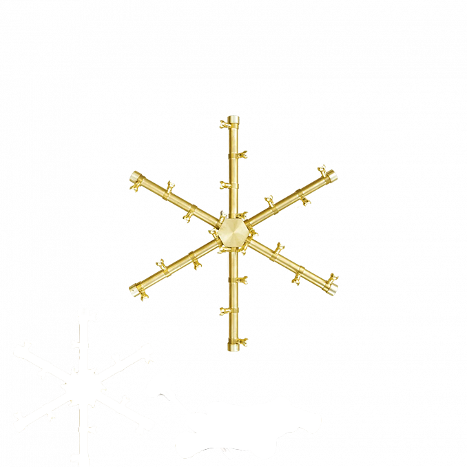 Pro Series Brass Spur Fire Pit Burners