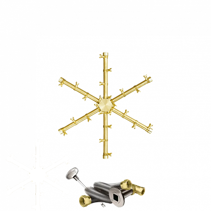 Pro Series Brass Spur Fire Pit Burners