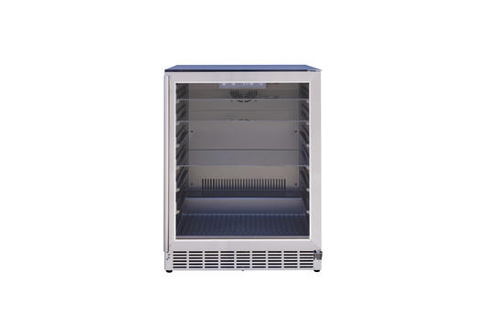 24" Outdoor Rated Refrigerator with Glass Door and Glass Shelves (5.1c)