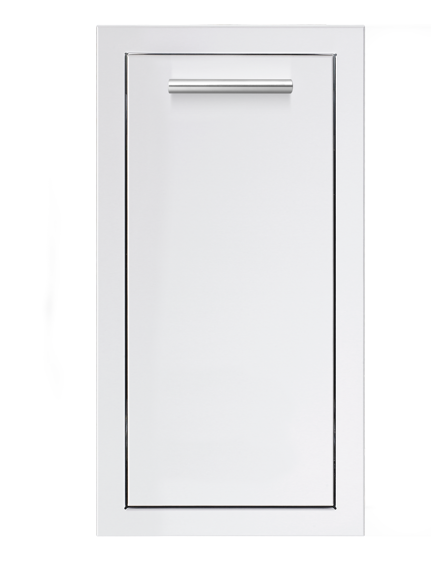 14" Narrow Trash Drawer with MASONRY Frame Return