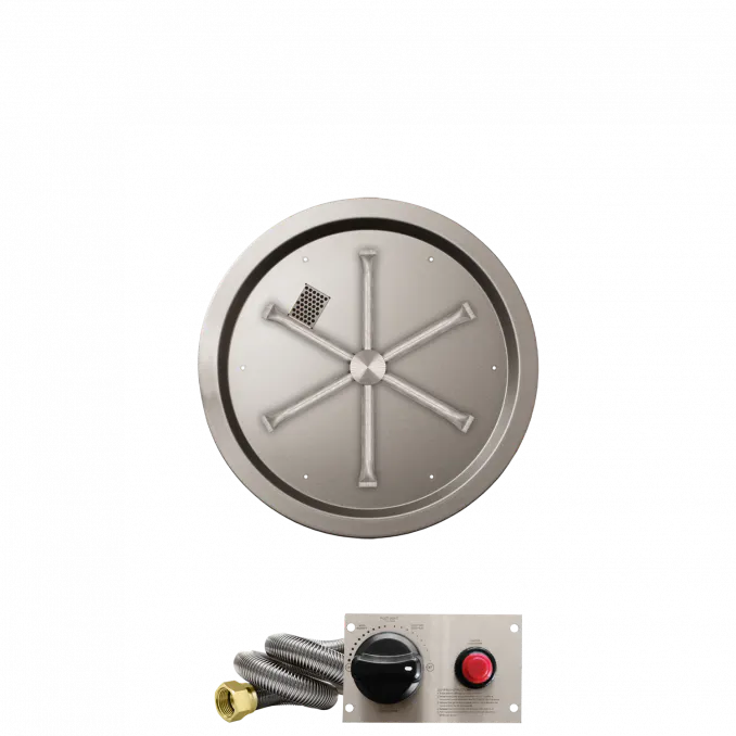 Round Drop-In Fire Pits With Stainless Steel Spur Burners