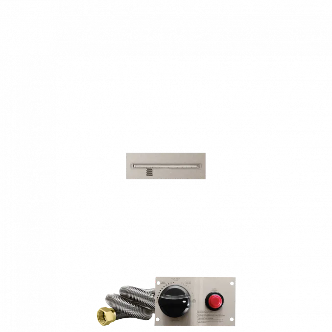 Linear Flat Fire Pits With Stainless Steel T Burners