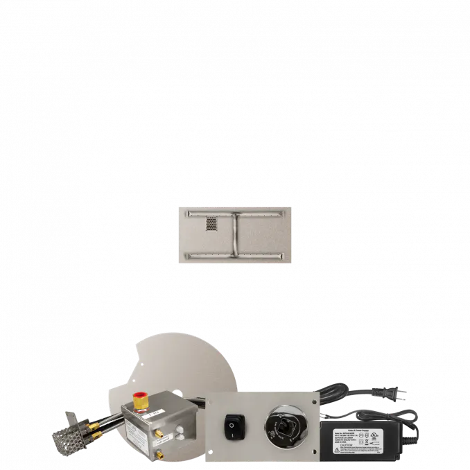 Linear Flat Fire Pits With Stainless Steel H Burners