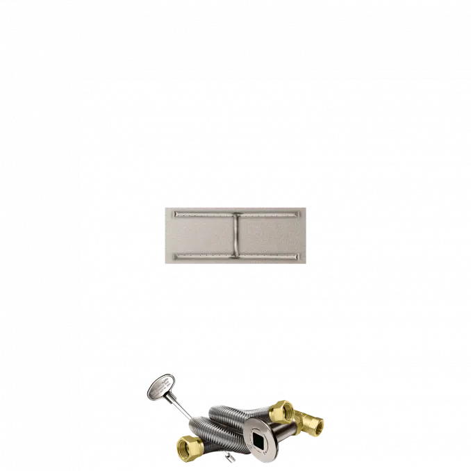 Linear Flat Fire Pits With Stainless Steel H Burners