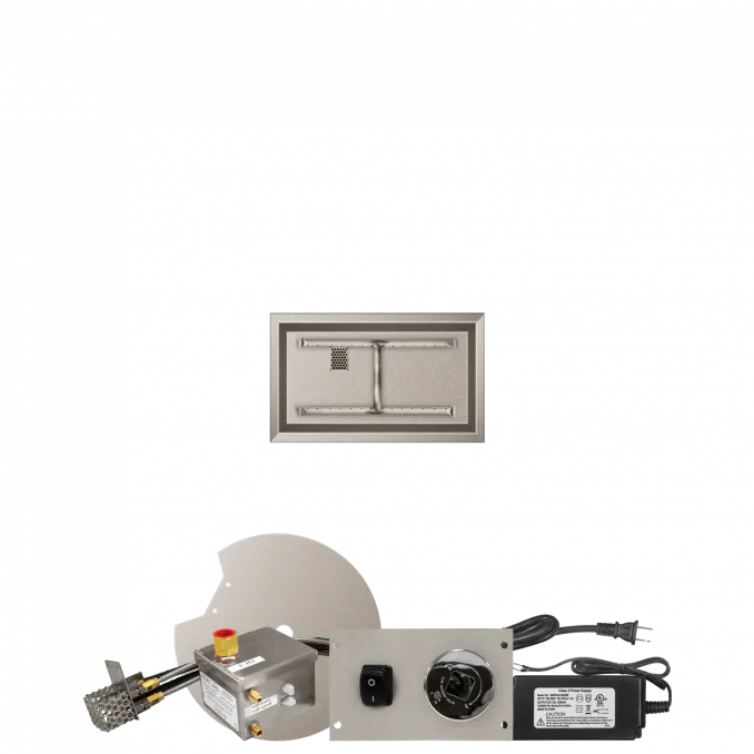 Linear Drop-In Fire Pits With Stainless H Steel Burners