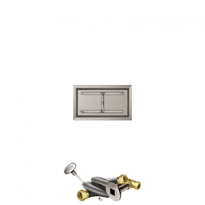 Linear Drop-In Fire Pits With Stainless H Steel Burners