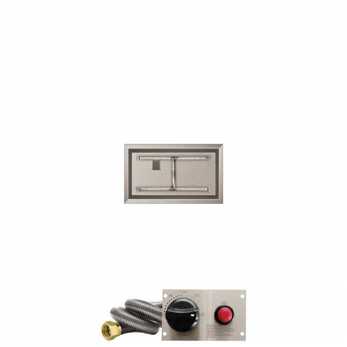 Linear Drop-In Fire Pits With Stainless H Steel Burners