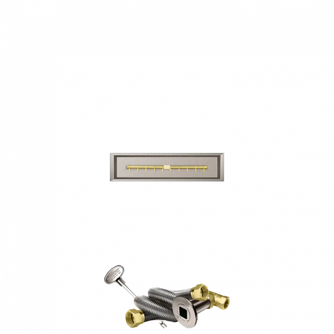 Linear Drop-In Fire Pits With Po Series Brass T Burners