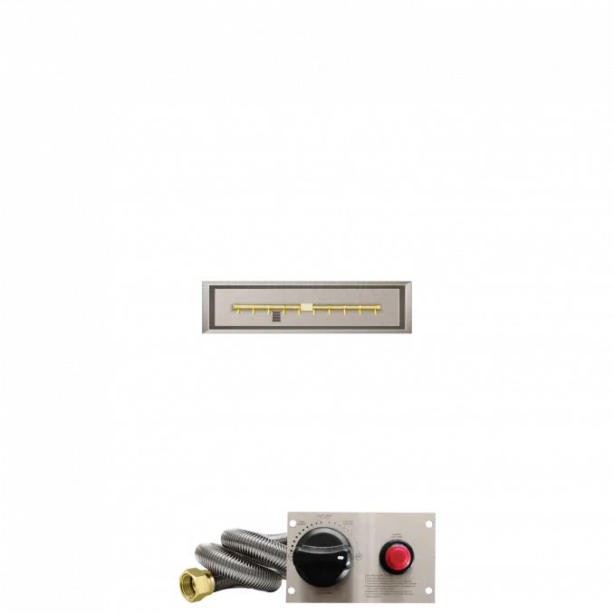 Linear Drop-In Fire Pits With Po Series Brass T Burners