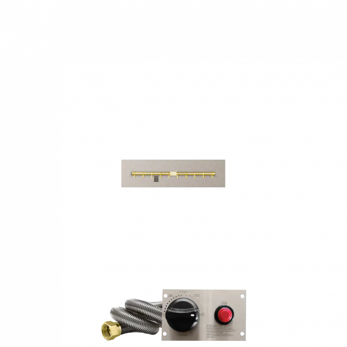 Linear Flat Fire Pits With Po Series Brass T Burners