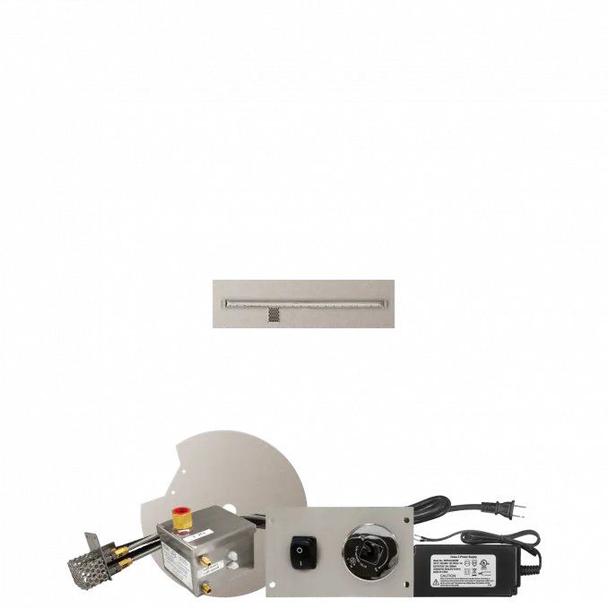 Linear Flat Fire Pits With Stainless Steel T Burners