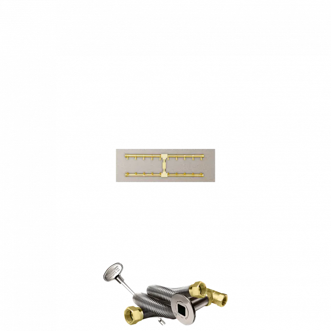 Linear Flat Fire Pits With Po Series Brass H Burners