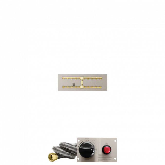 Linear Flat Fire Pits With Po Series Brass H Burners