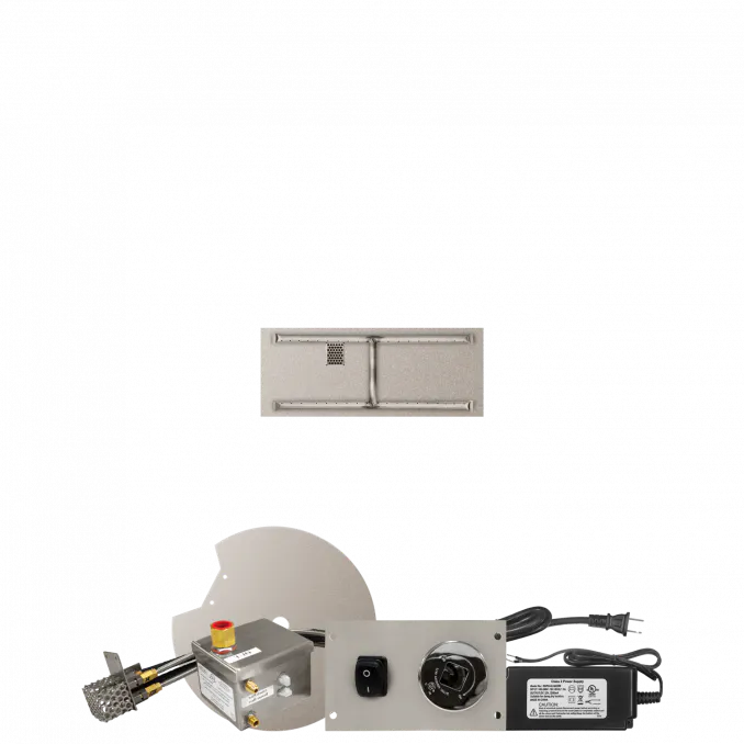 Linear Flat Fire Pits With Stainless Steel H Burners