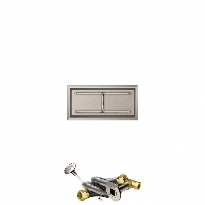 Linear Drop-In Fire Pits With Stainless H Steel Burners