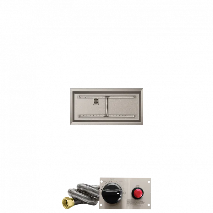 Linear Drop-In Fire Pits With Stainless H Steel Burners