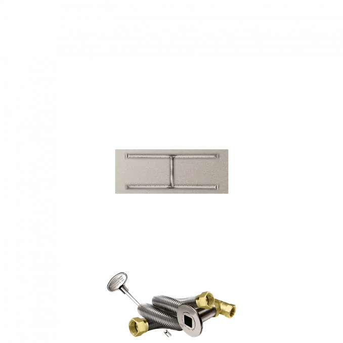 Linear Flat Fire Pits With Stainless Steel H Burners