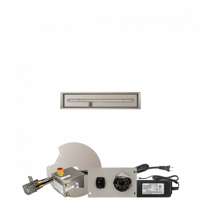 Linear Drop-In Fire Pits With Stainless Steel T Burners