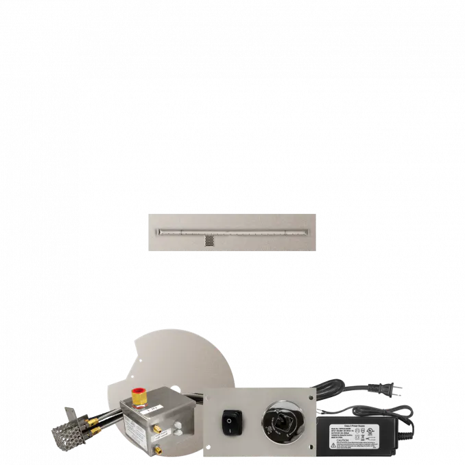 Linear Flat Fire Pits With Stainless Steel T Burners