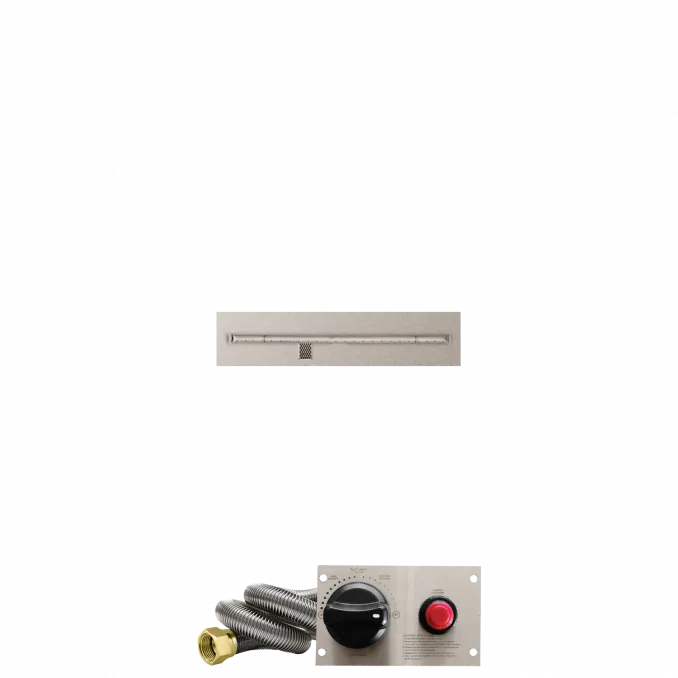 Linear Flat Fire Pits With Stainless Steel T Burners