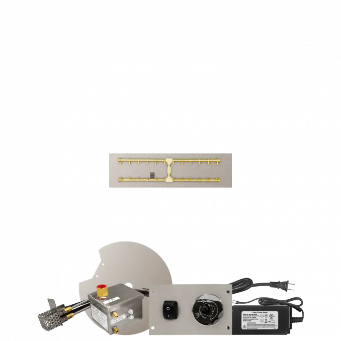 Linear Flat Fire Pits With Po Series Brass H Burners