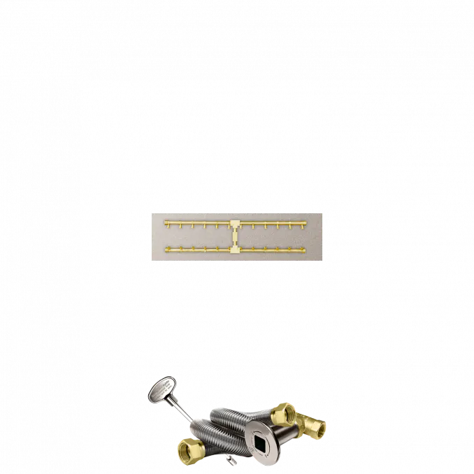 Linear Flat Fire Pits With Po Series Brass H Burners