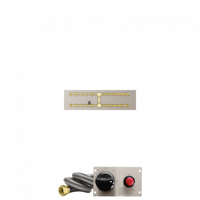 Linear Flat Fire Pits With Po Series Brass H Burners