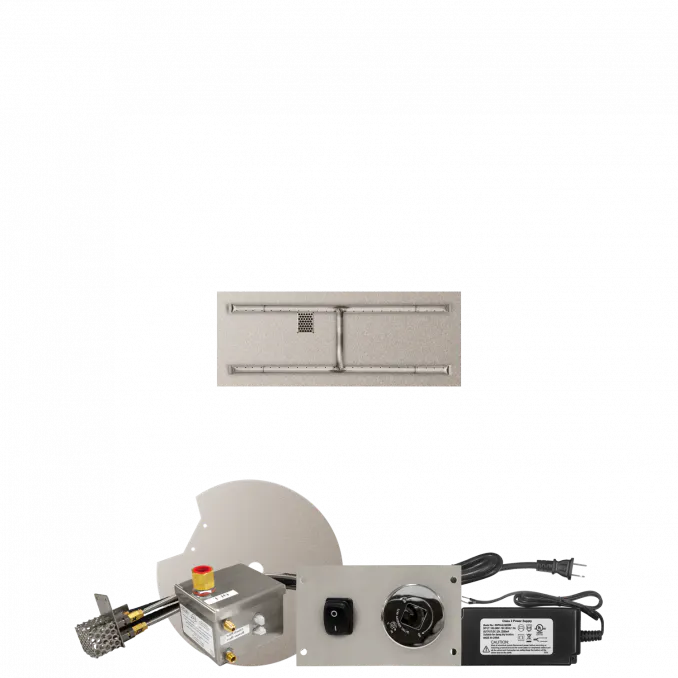 Linear Flat Fire Pits With Stainless Steel H Burners