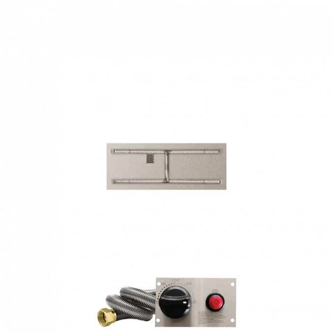 Linear Flat Fire Pits With Stainless Steel H Burners