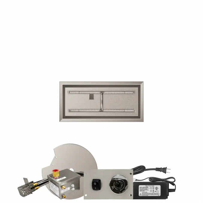 Linear Drop-In Fire Pits With Stainless H Steel Burners