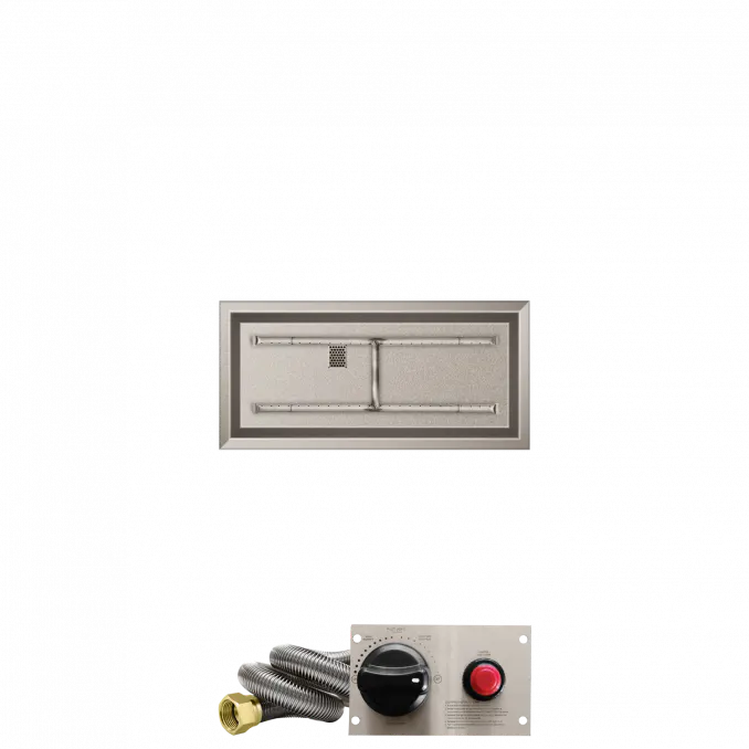 Linear Drop-In Fire Pits With Stainless H Steel Burners