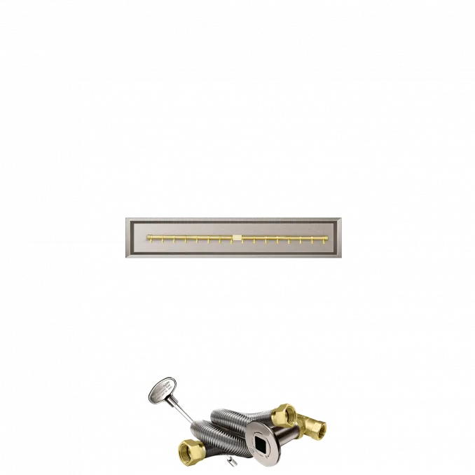 Linear Drop-In Fire Pits With Po Series Brass T Burners